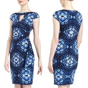 muse Cutout Sash Sheath Dress Blue 6